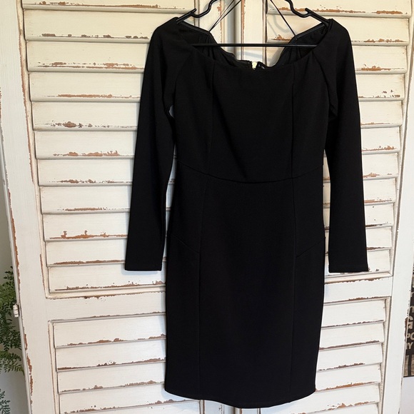 bebe Classic Black Long Sleeve Dress - Picture 1 of 4
